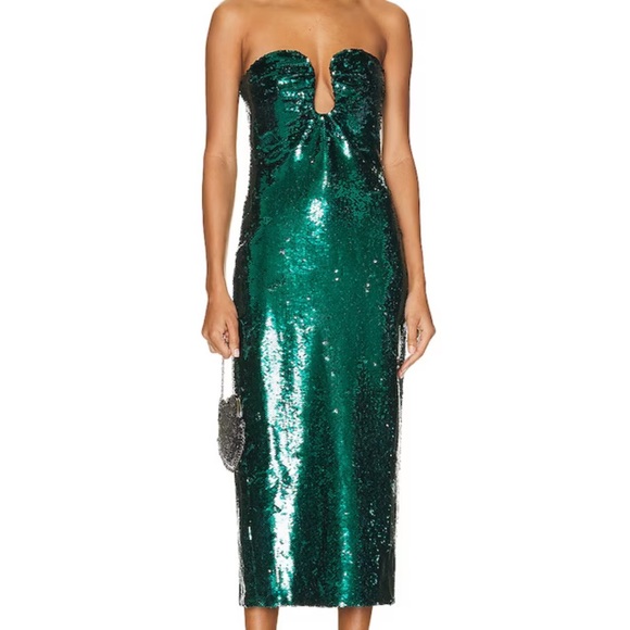 Roland Mouret Dresses & Skirts - Roland Mouret Strapless Sequin Midi Dress